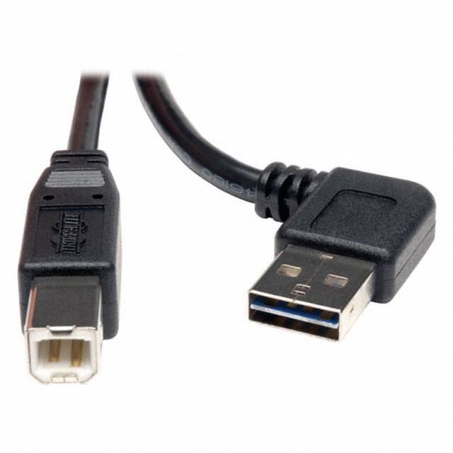 UR022-003-RA CBL USB2.0 A PLUG R/A-B PLUG 3'
