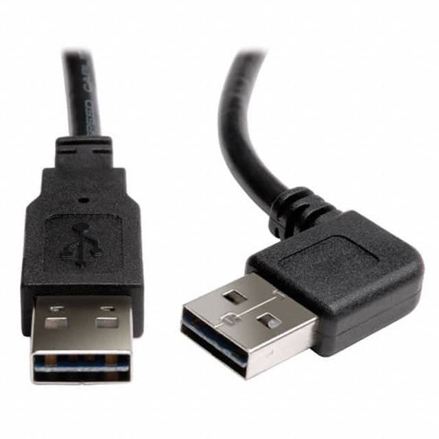 UR020-003-RA CBL USB2.0 A PLUG-A PLUG R/A 3'