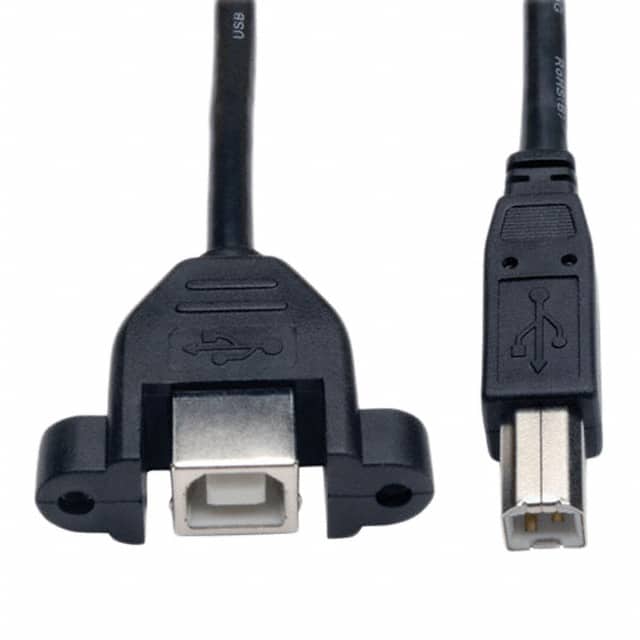 U025-001-PM CBL USB2.0 B RCPT TO B PLUG 1'