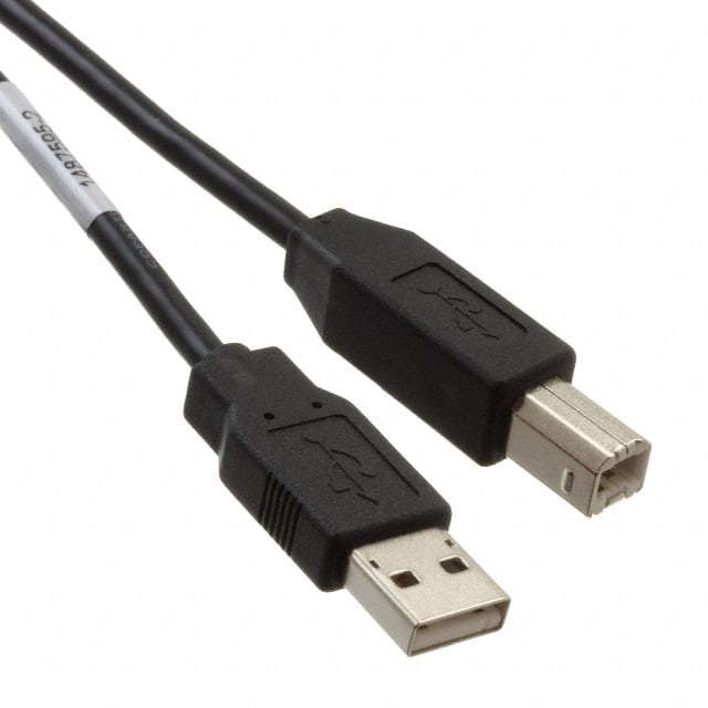 1487596-3 CBL USB2.0 A PLUG TO B PLUG 5.9'