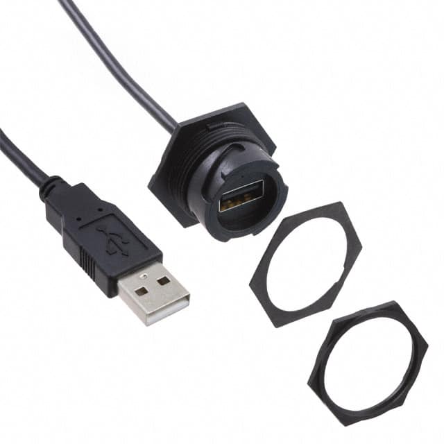 0847290006 CBL USB2.0 A RCPT-A PLUG W/COUPL