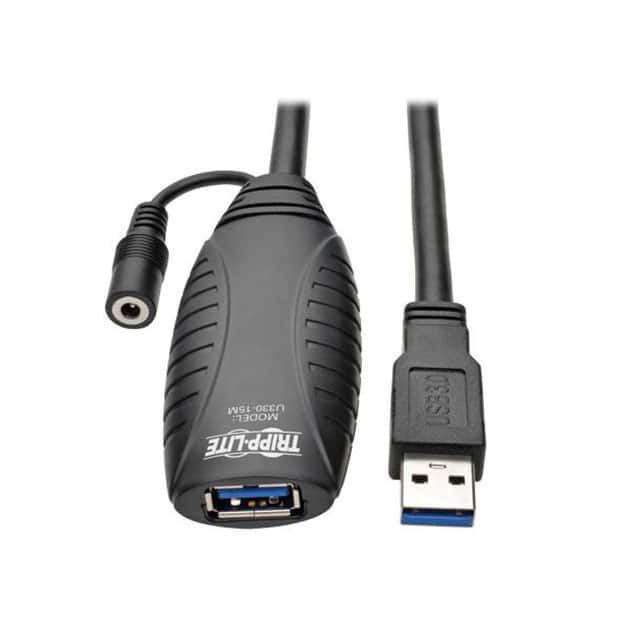 U330-15M CBL A RCPT W/PWR JACK-A PLUG 49'