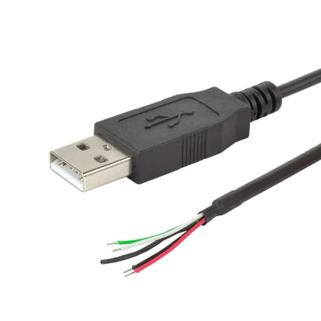 CBLT-UA-ST-1 CBL USB2.0 A PLUG TO OPEN 3.28'