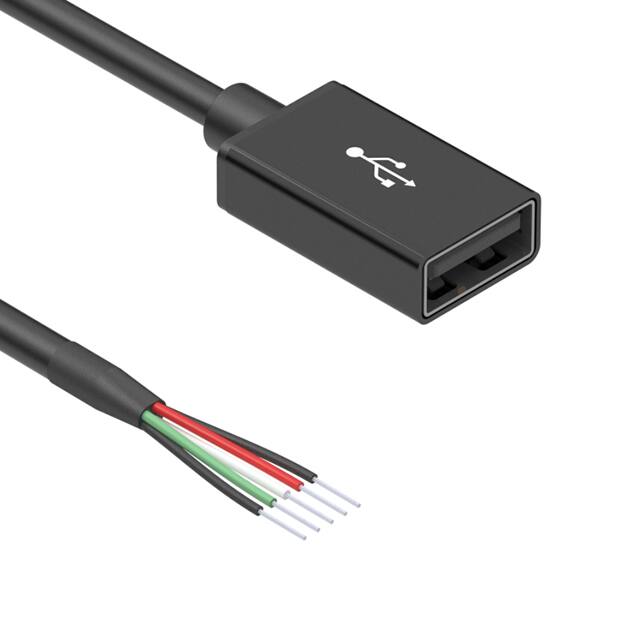 10-02337 CBL USB2.0 A RCPT TO OPEN 6.56'