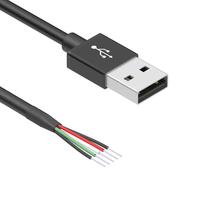 10-02335 CBL USB2.0 A PLUG TO OPEN 6.56'