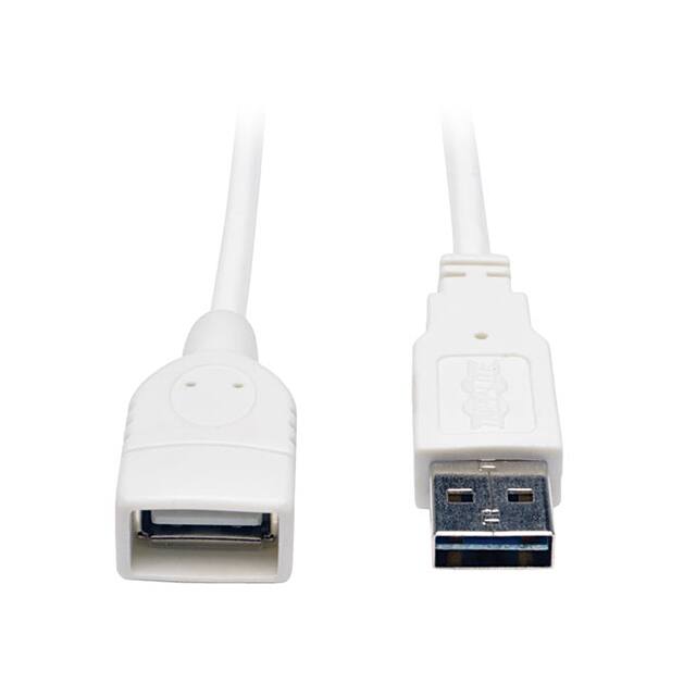 UR024-003-WH CBL USB2.0 A RCPT TO A PLUG 3'