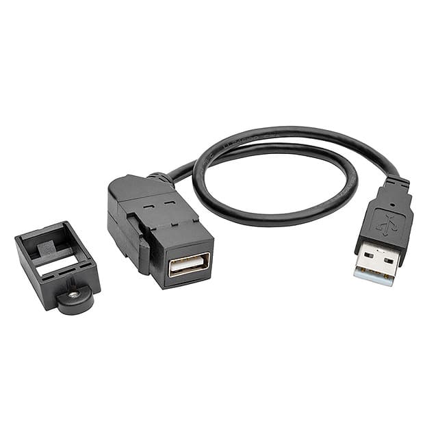U024-001-KPA-BK CBL USB2.0 A RCPT TO A PLUG 1'