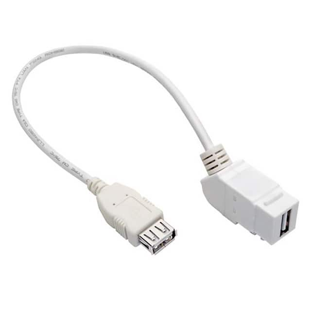 U060-001-KPA-WH CBL USB2.0 A RCPT-A RCPT ANGLED