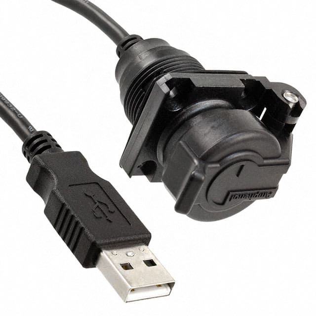 USBAPSCC7205A CBL A RCPT-A PLUG W/COUPL 1.64'