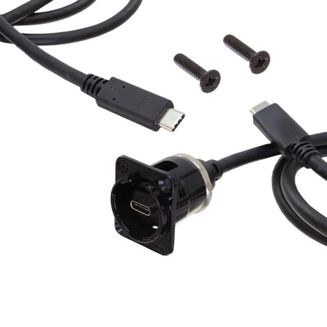 EHUSB31CFCMB CBL C RCPT TO C PLUG W/COUPL 3'