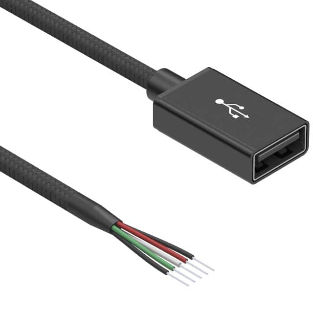 10-03390 CBL USB2.0 A RCPT TO OPEN 3.28'