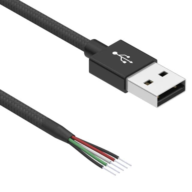 10-03389 CBL USB2.0 A PLUG TO OPEN 6.56'