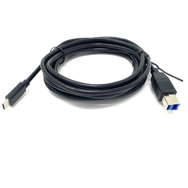 USBCM303M0USBBMMBKR CABLE B PLUG TO C PLUG 9.84'