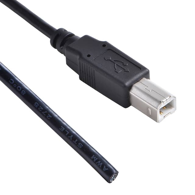 A-USB20BM-OE-100BK28 CBL USB2.0 B PLUG TO OPEN 3.28'