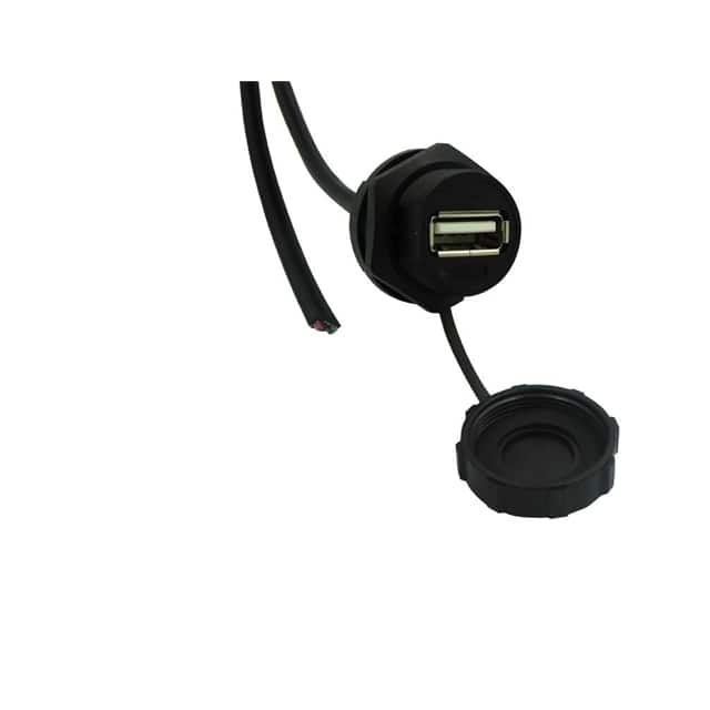 67U2BD-003-K CBL USB2.0 A RCPT-OPEN W/COUPL
