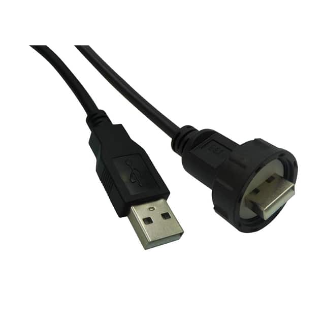 67U2AC-003-K CBL USB2.0 A PLUG-A PLUG W/COUPL