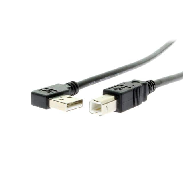 USBG-1699 3FT. BLACK USB CABLE A LEFT ANGL