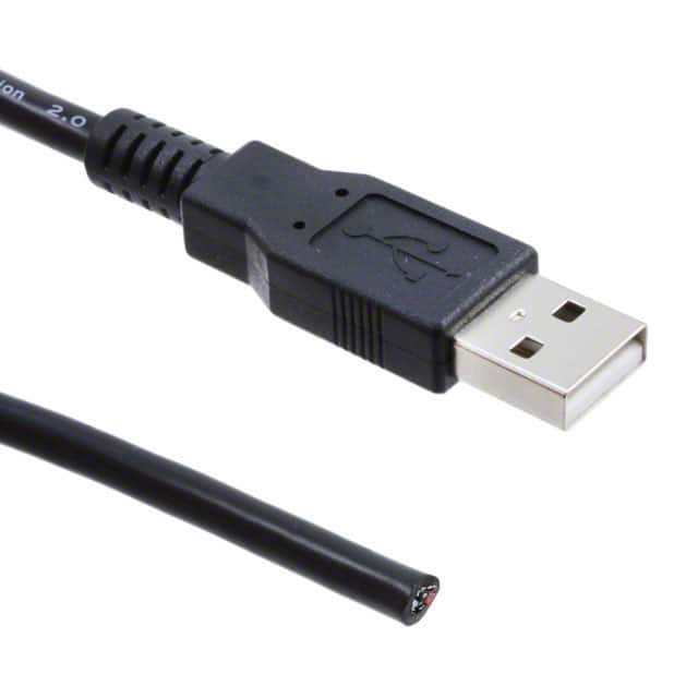 A-USB20AM-OE-050BK28 CBL USB2.0 A PLUG TO OPEN 1.64'