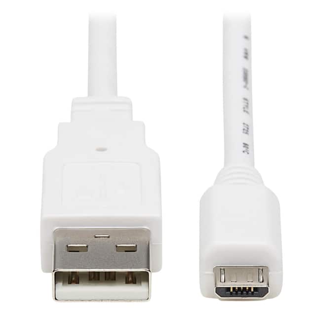 U050AB-003-WH CBL USB2.0 A PLUG-MCR B PLUG 3'