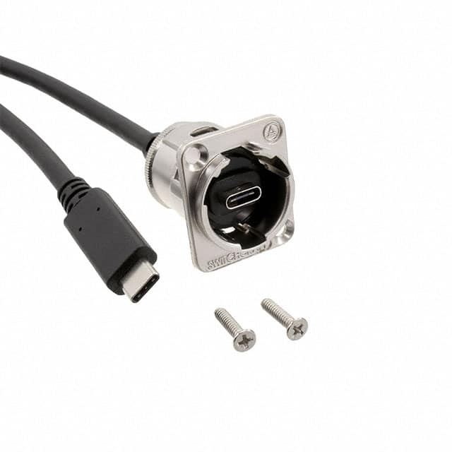 EHUSB31CFCM CBL C RCPT TO C PLUG W/COUPL 3'