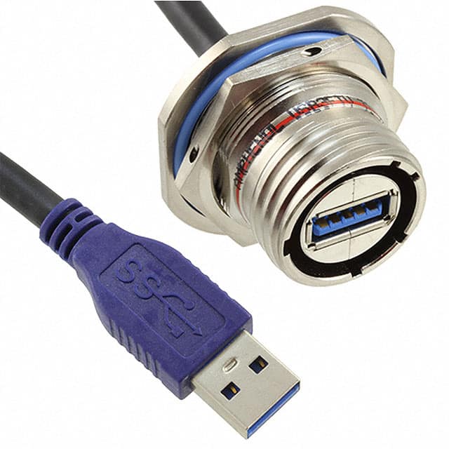 USB3FTV7SA03NASTR CBL A RCPT-A PLUG W/COUPL 0.98'