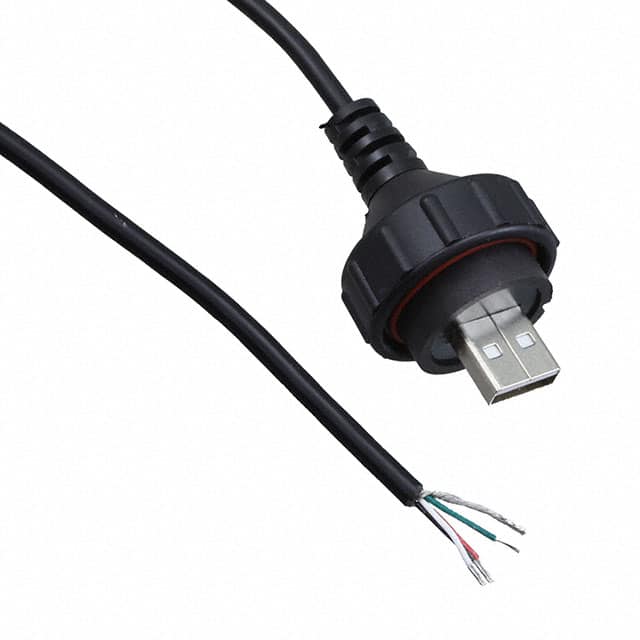 DCM-USBAB-R5 CBL USB2.0 A PLUG-OPEN W/COUPL
