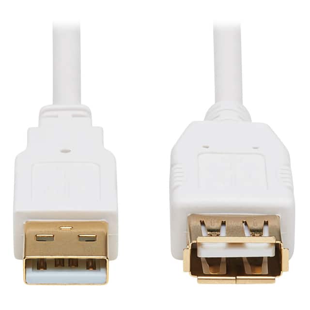 U024AB-003-WH CBL USB2.0 A RCPT TO A PLUG 3'