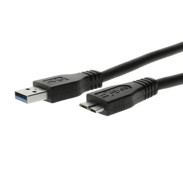 USB3.0AMB-1FT CABLE A PLUG TO MCR B PLUG 1'