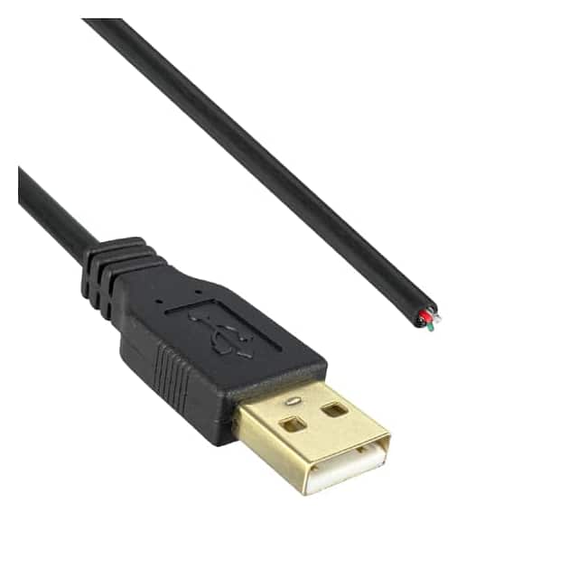 3021029-16 CBL USB2.0 A PLUG TO OPEN 16'