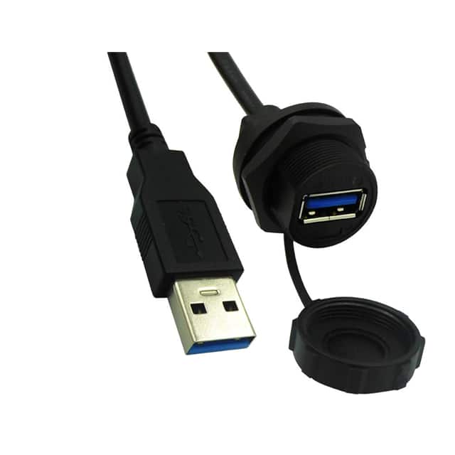 67U3BC-002-K CBL A RCPT TO A PLUG W/COUPL 2'