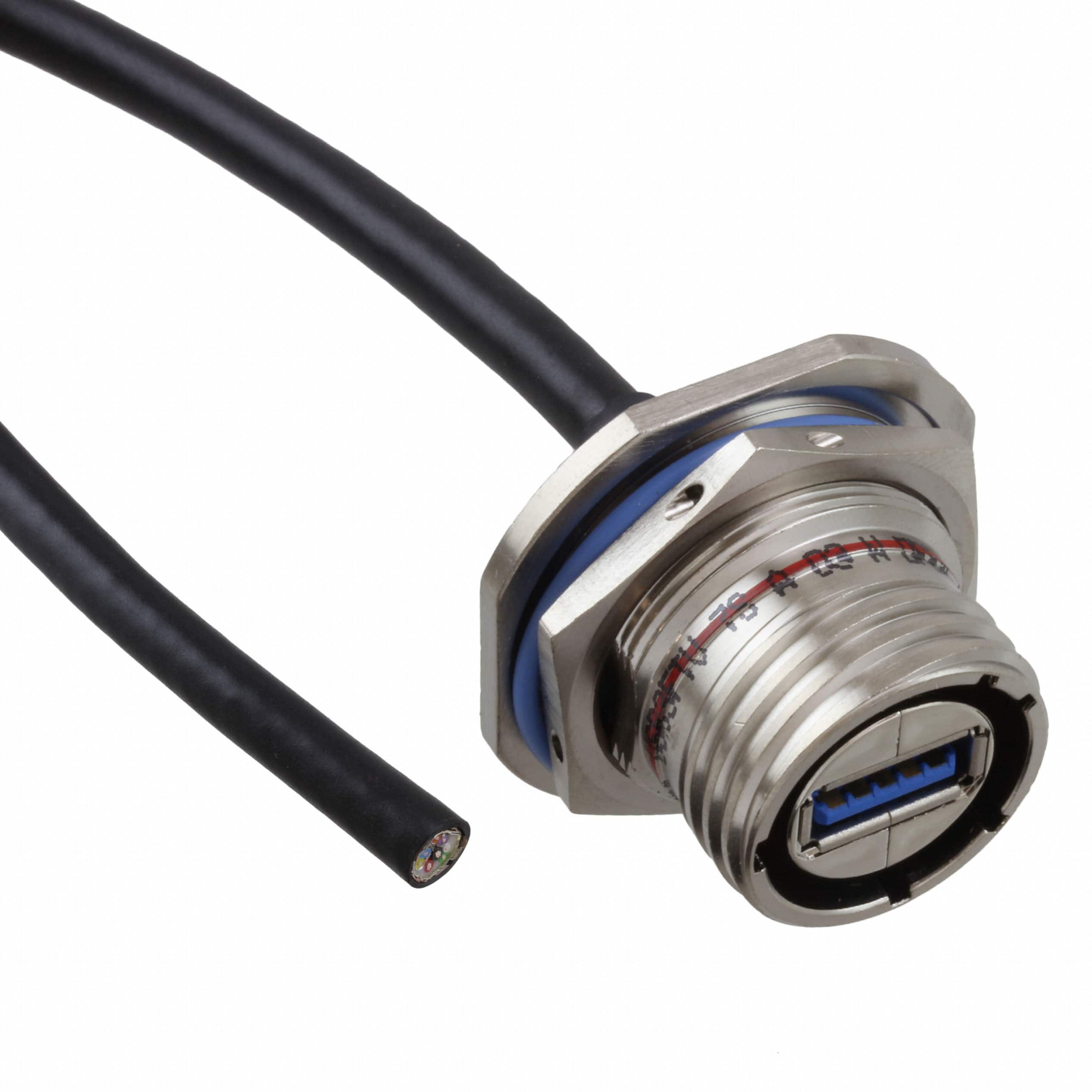 USB3FTV7SA03NOPEN CBL A RCPT TO OPEN W/COUPL 0.98'