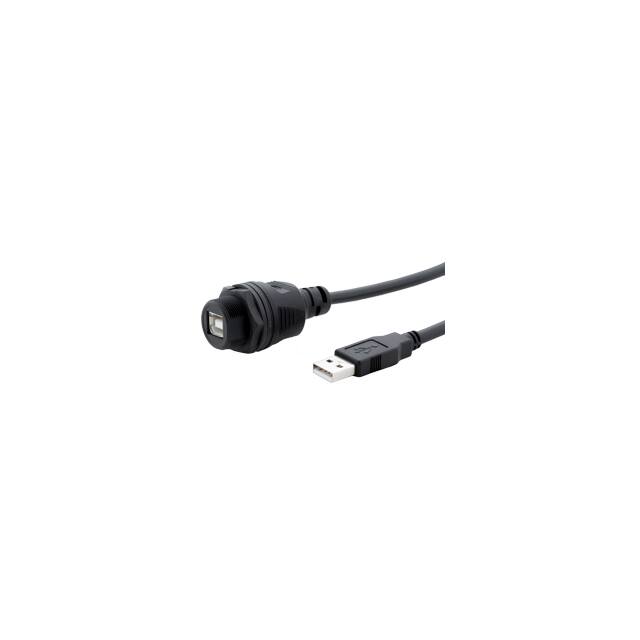 IPUSB-2WJBPA-3M CBL USB2.0 B RCPT-A PLUG W/COUPL