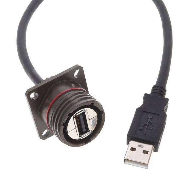 USBFTV2SA2G03A CBL USB2.0 A RCPT-A PLUG W/COUPL