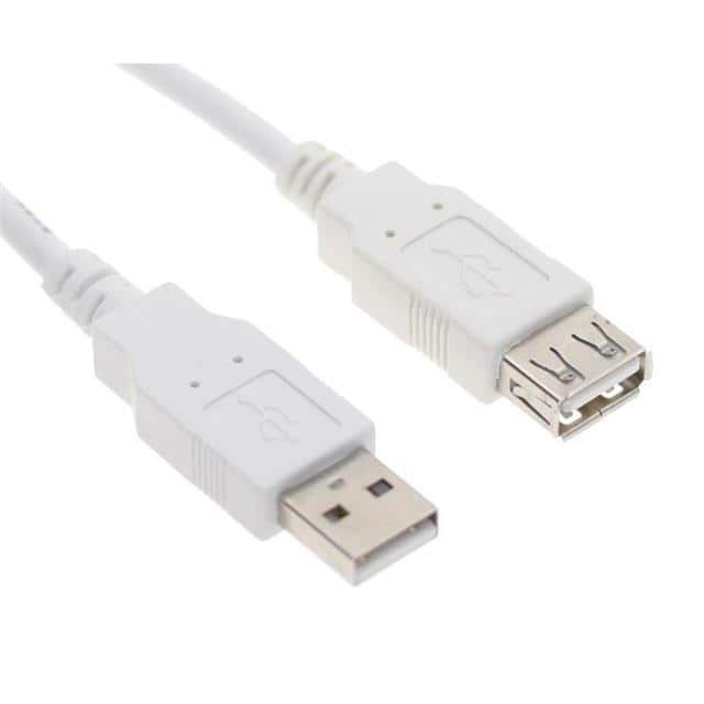 AA5FT-W CBL USB2.0 A RCPT TO A PLUG 5'