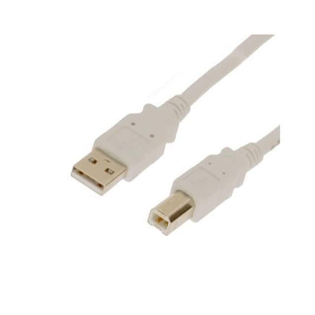 AB1FT-W CBL USB2.0 A PLUG TO B PLUG 1'
