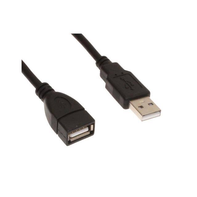 AA-UF-05B CBL USB2.0 A RCPT TO A PLUG 0.5'
