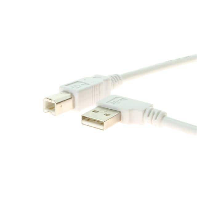 UC-ARBS1W 3FT. WHITE USB CABLE A LEFT ANGL