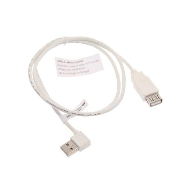 MRFS-0304W CBL USB2.0 A RCPT R/A-A PLG LEFT
