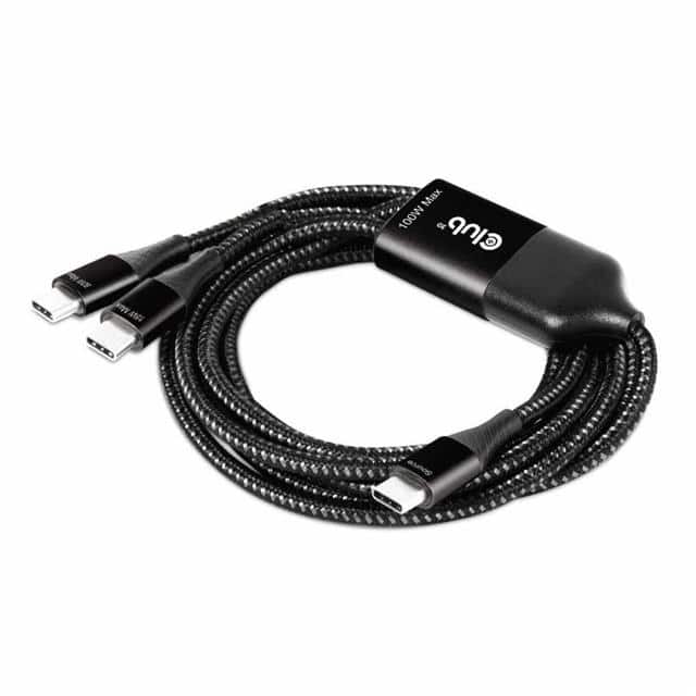 CAC1527 USBCY CHARGING CABL2XUSBC6FTBK