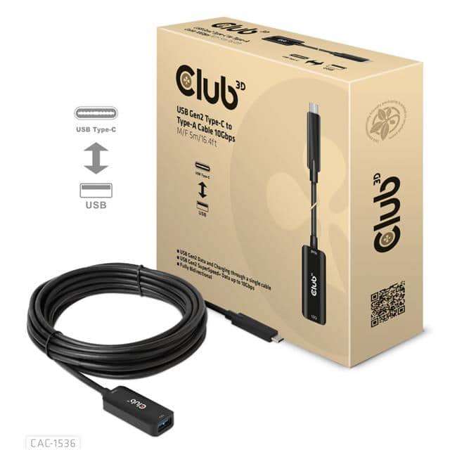 CAC1536 USBC GEN2 TO USBA CABLE 10GBPSBK