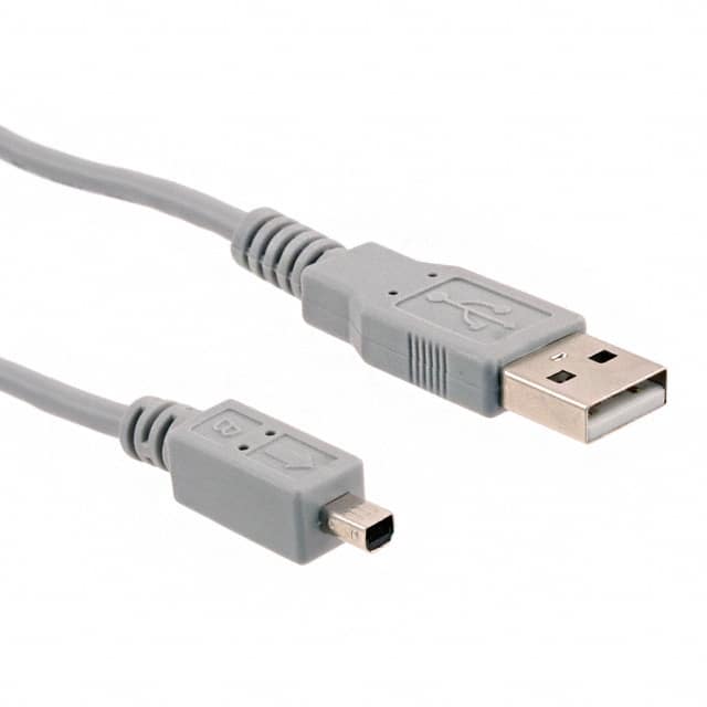 102-1021-GR-00200 CBL USB2.0 A PLG-MIN B PLG 6.56'