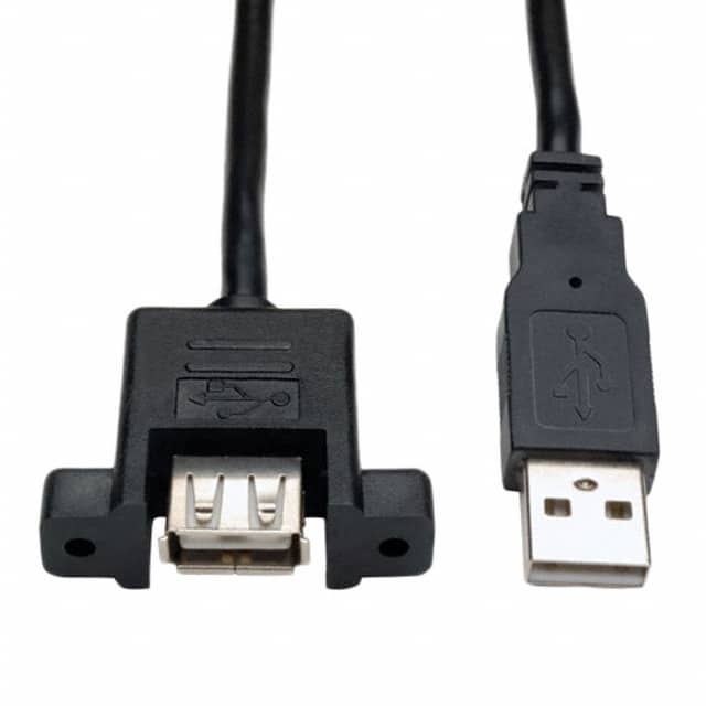 U024-001-PM CBL USB2.0 A RCPT TO A PLUG 1'