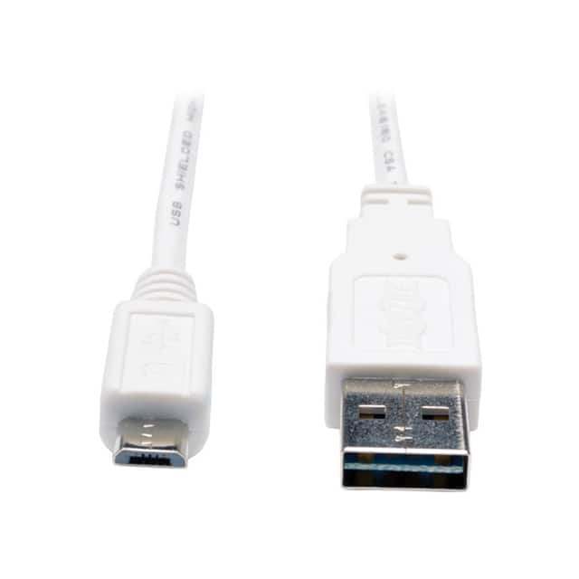 UR050-06N-WH CBL USB2.0 A PLUG-MCR B PLG 0.5'