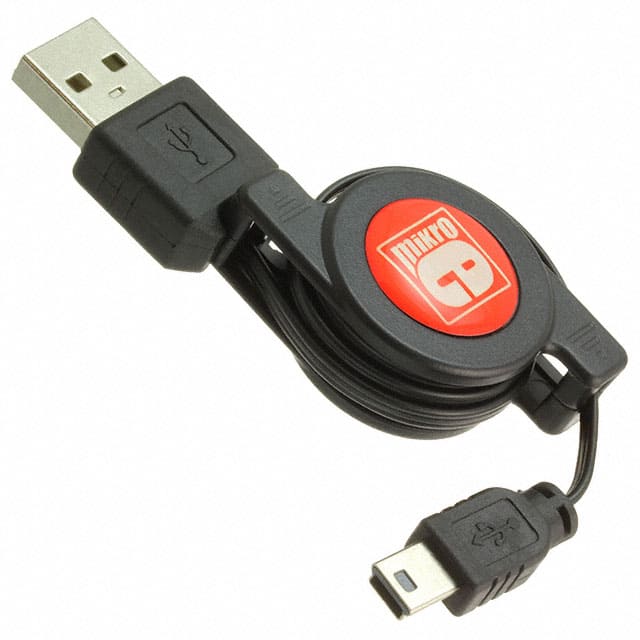 MIKROE-1096 CBL USB2.0 A PLG-MIN B PLG 3.28'