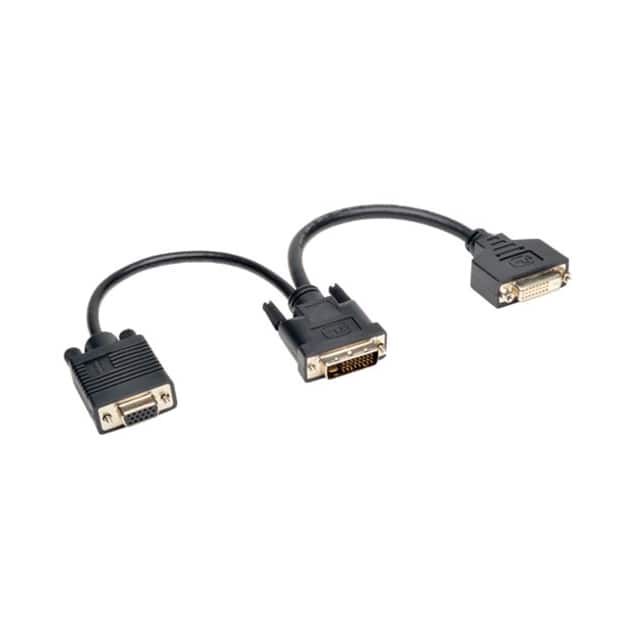 P564-06N-DV CBL DVI-I DL M TO DSUB F HD 6"