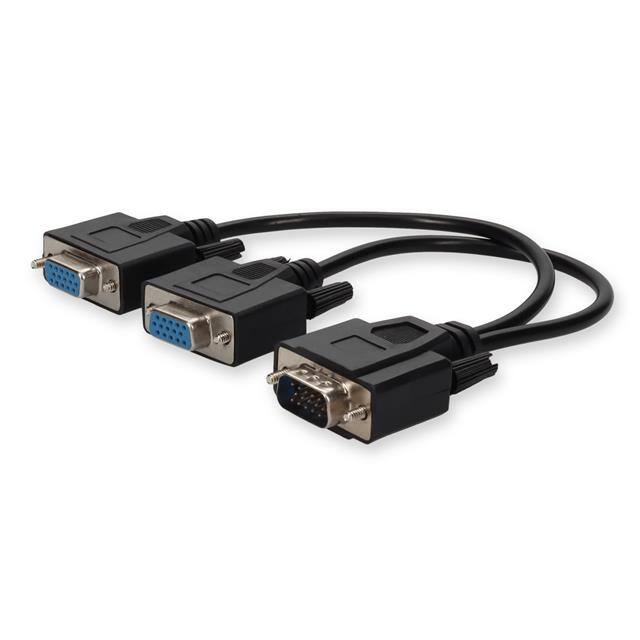 VGASPLMFF-C VGA Male to 2xVGA Female Black A