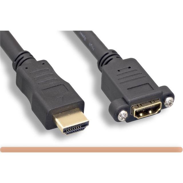 H2-01PMEX 1' Panel Mount HDMI Type  A F/M