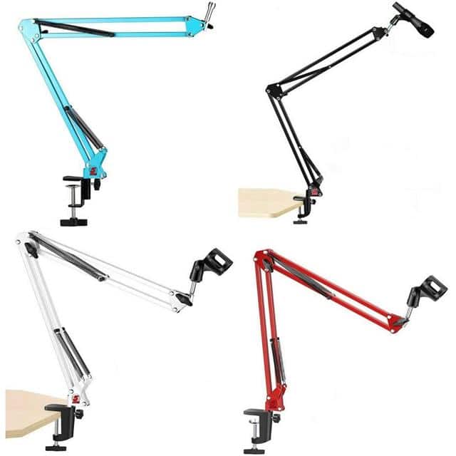MS ARM BLU+RED+WH+BLK Microphone Arm Desk Stand 4Pack