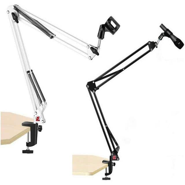 MS ARM WH+BLK ARM Mic Stand (White & Black)