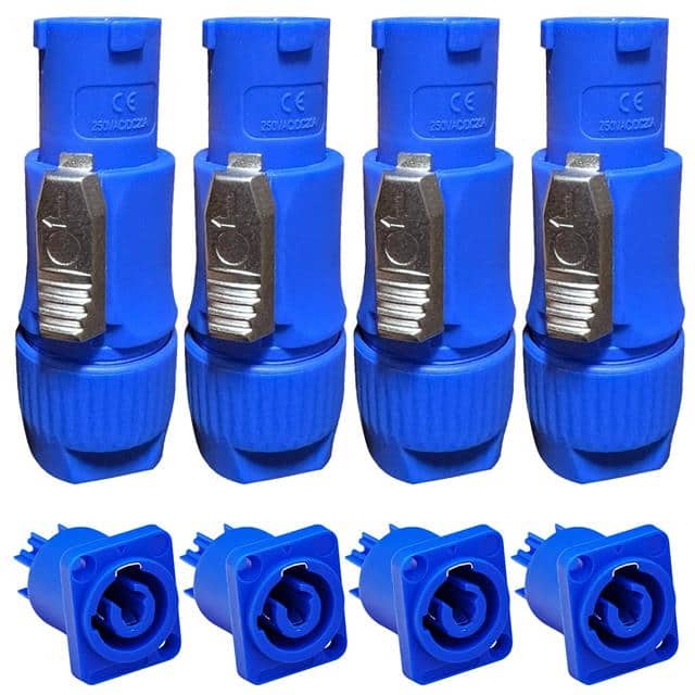 PWR SPKON M/F BLU 4PCS 20PCS 3-Pin AC PowerCon Male-Fe
